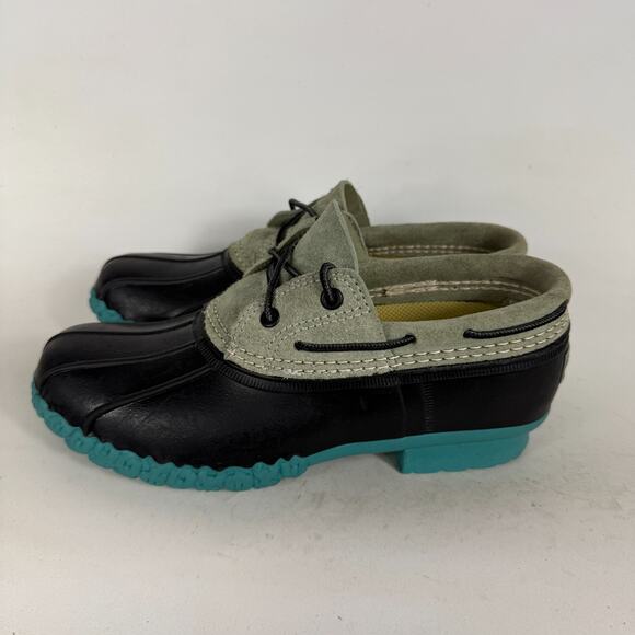 L.L. Bean Duck Boots Kids 6 Blue Lace-Up Suede Round Toe Waterproof Classic - Picture 5 of 10